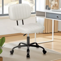 Adjustable Height Armless Office Desk Chair | White