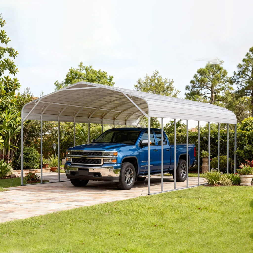 [20X40FT] Heavy-Duty Outdoor High-Clearance Metal Carport (SAK67509)