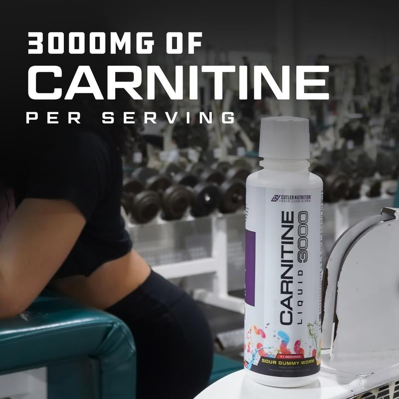 Cutler Nutrition Liquid Carnitine 3000 for Energy and Recovery Support Dietary Fitness Supplement Edible Healthcare Vitamin