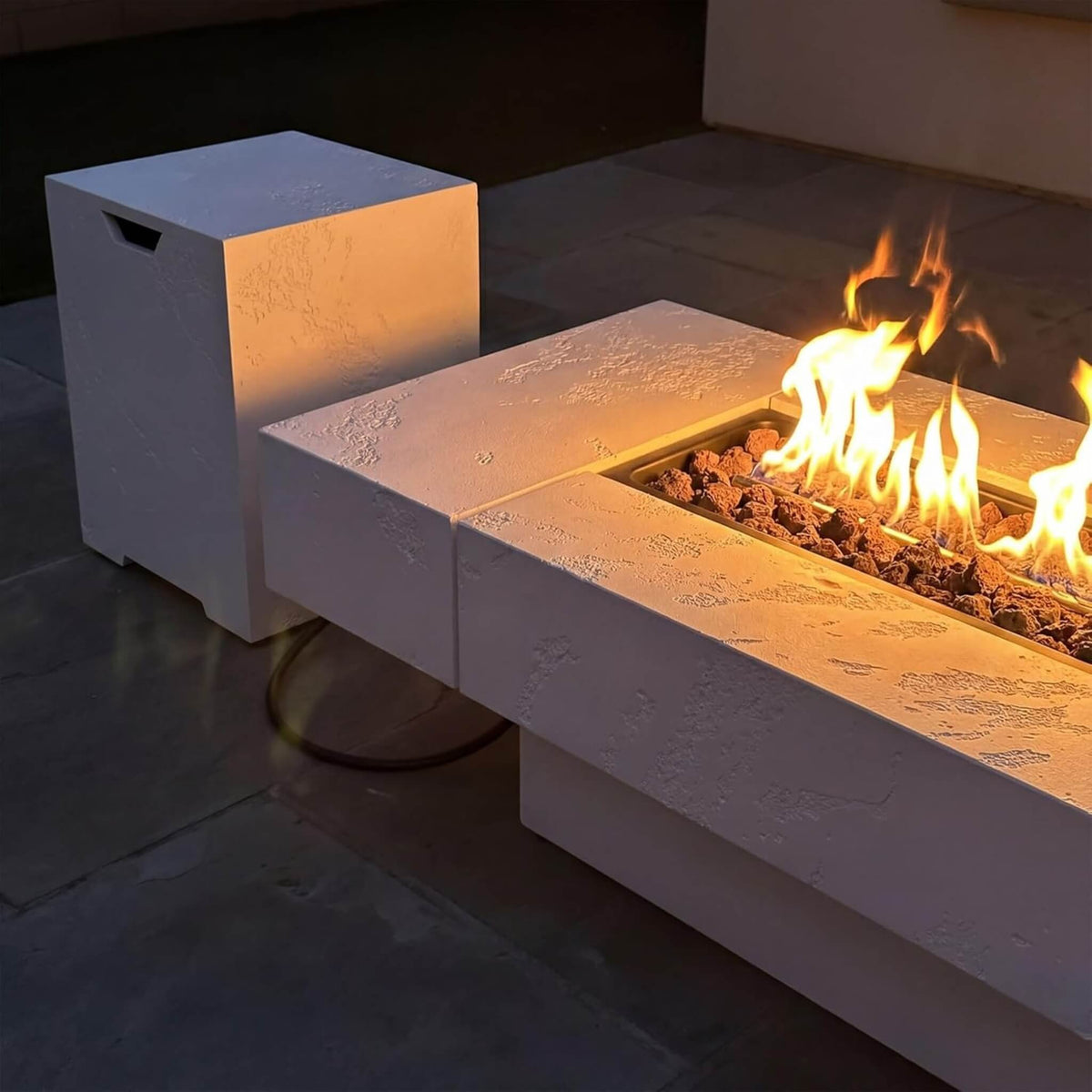 71-Inch Outdoor 60K BTU Fire Pit Table With Wind Guard (SAK41326)