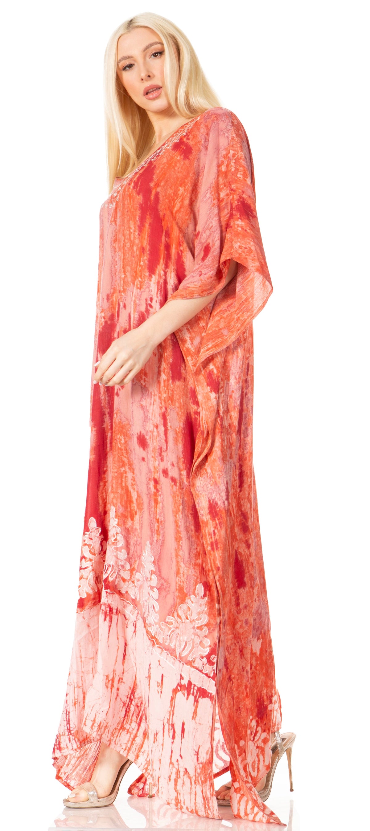 Sakkas Tacy Women's Boho Summer Maxi Dress for Casual or Lounge Wear