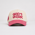 God’s Work- Signature Series Suede Hot Pink & Teal Snap-Back