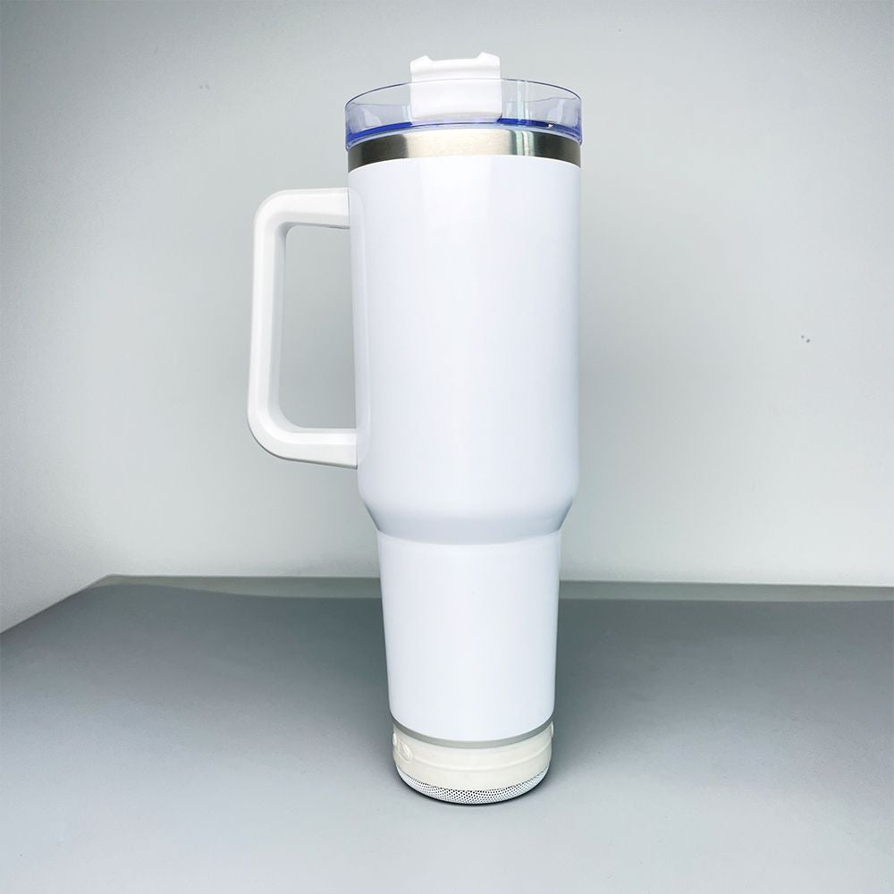 40oz Sublimation Bluetooth Speaker Tumbler Stainless Double Wall With Handle Tumblers