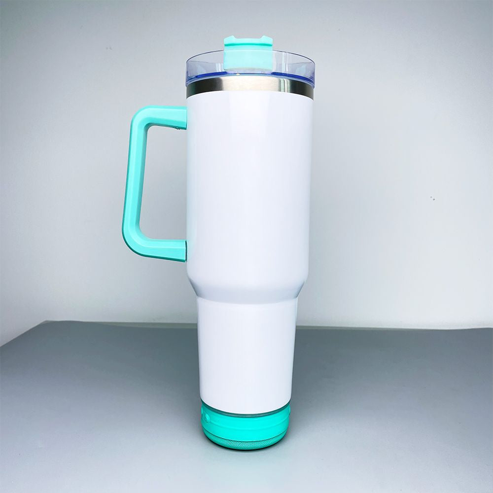 40oz Sublimation Bluetooth Speaker Tumbler Stainless Double Wall With Handle Tumblers