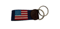 Key Fob - USA Flag Hand-stitched Needlepoint