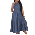 Women Clothing Denim Dress Sleeveless Dress for Women Maxi Dress
