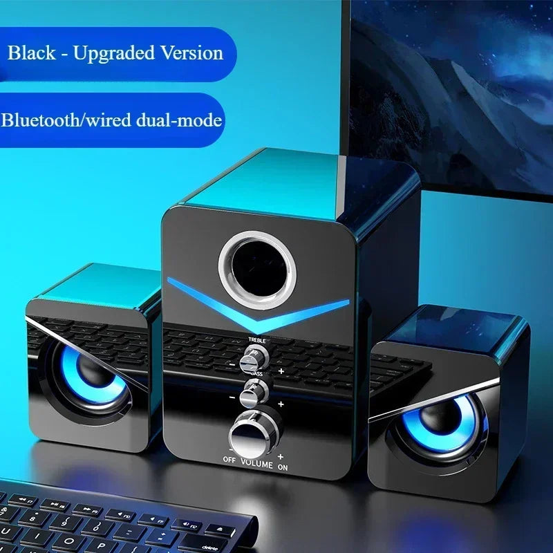 wired desktop speakers With its built-in microphone