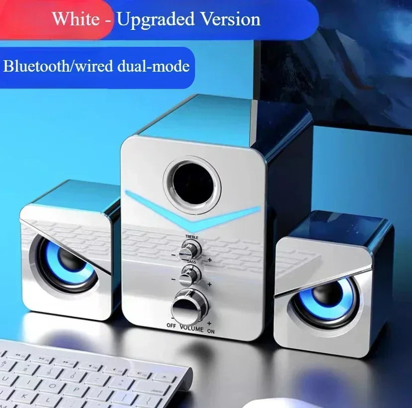 wired desktop speakers With its built-in microphone