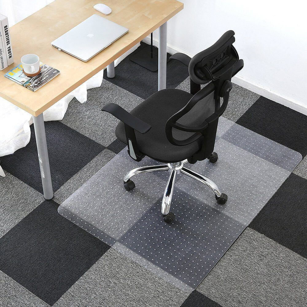 Premium Wicker Office Chair Mat - 30" x 48" Durable Carpet Protector for Home and Gaming Spaces