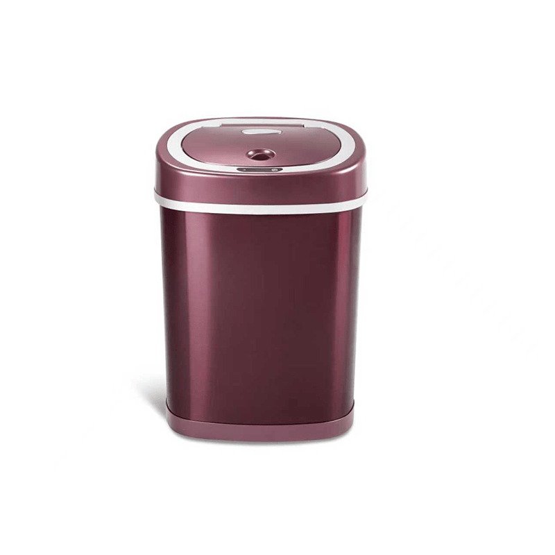 Automatic Sensor Trash Can, Stainless Steel Touch-Free Garbage Bin with Odor Sealing Lid, Waterproof Smart Waste Bin for Kitchen Bathroom Bedroom Office Home Indoor Use