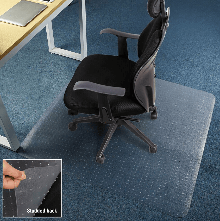 Premium Wicker Office Chair Mat - 30" x 48" Durable Carpet Protector for Home and Gaming Spaces