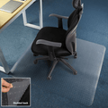 Premium Wicker Office Chair Mat - 30" x 48" Durable Carpet Protector for Home and Gaming Spaces