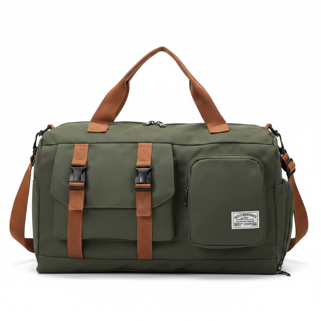 Large capacity travel storage bag with multiple pockets for dry and wet separation, suitable for both handheld and crossbody use, super practical