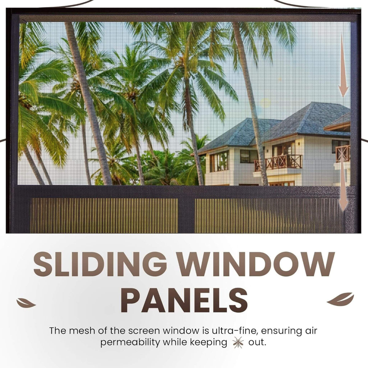 Terrace Fully-Enclosed Outdoor Black Sunroom With Lockable Sliding Doors And Galvanized Double Steel Roof (SAK81634)