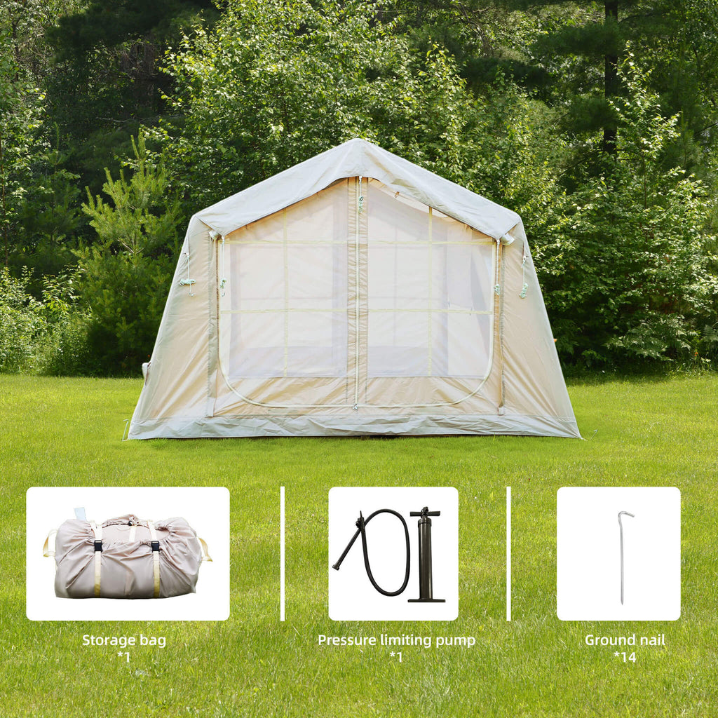 4-Season Outdoor Inflatable Blow Up Camping Tent With Air Pump [4-6 People] (SAK46821)