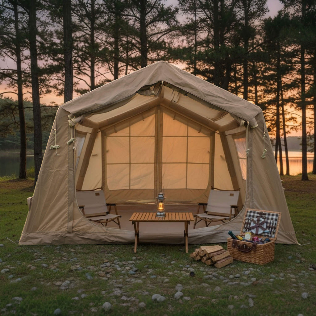 4-Season Outdoor Inflatable Blow Up Camping Tent With Air Pump [4-6 People] (SAK46821)